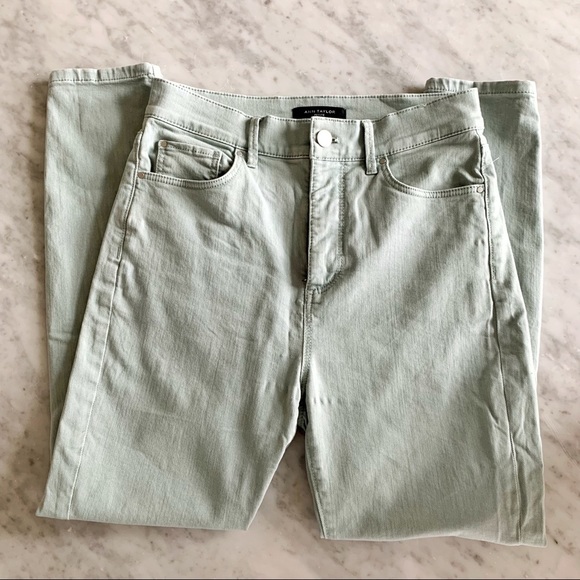 ANNE TAYLOR PETITE SCULPTING POCKET HIGHEST RISE SKINNY JEANS- HERBAL MIST COLOR - Picture 2 of 6